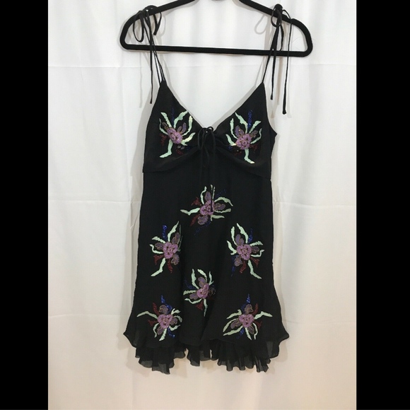 NWT $695 Cinq A Sept Porsca Embellished Silk Dress [SZ 4 ]‎ - Picture 2 of 8